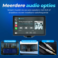 7 inch navigatiescherm auto met Apple CarPlay en Android Auto – plug & play installatie