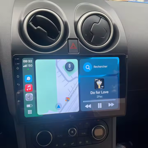 Upgrade naar Apple CarPlay en Android Auto in Nissan Qashqai interieur.