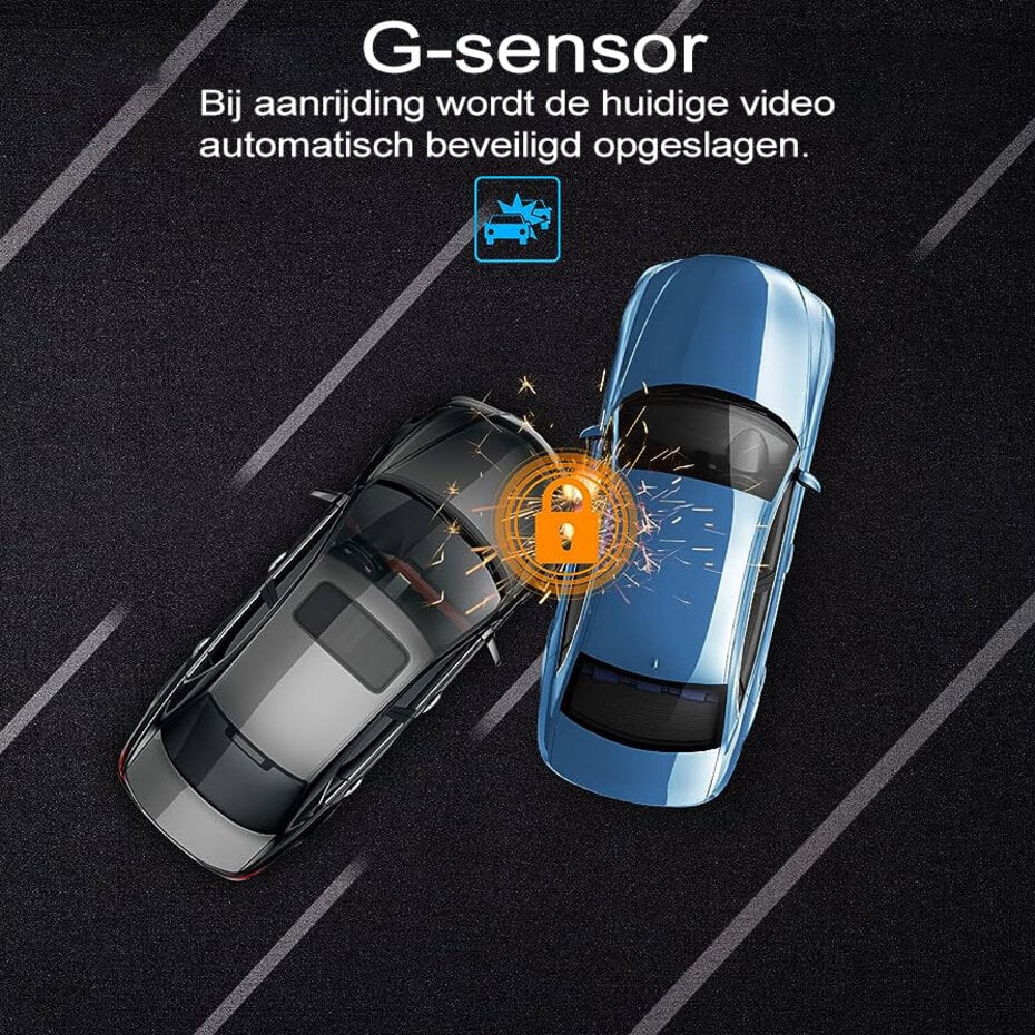 Dashcam met 4K Ultra HD-resolutie en nachtvisie voor optimale beelden in het donker.