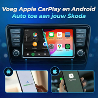 Draadloze CarPlay Box voor Skoda met ondersteuning voor Apple CarPlay en Android Auto.